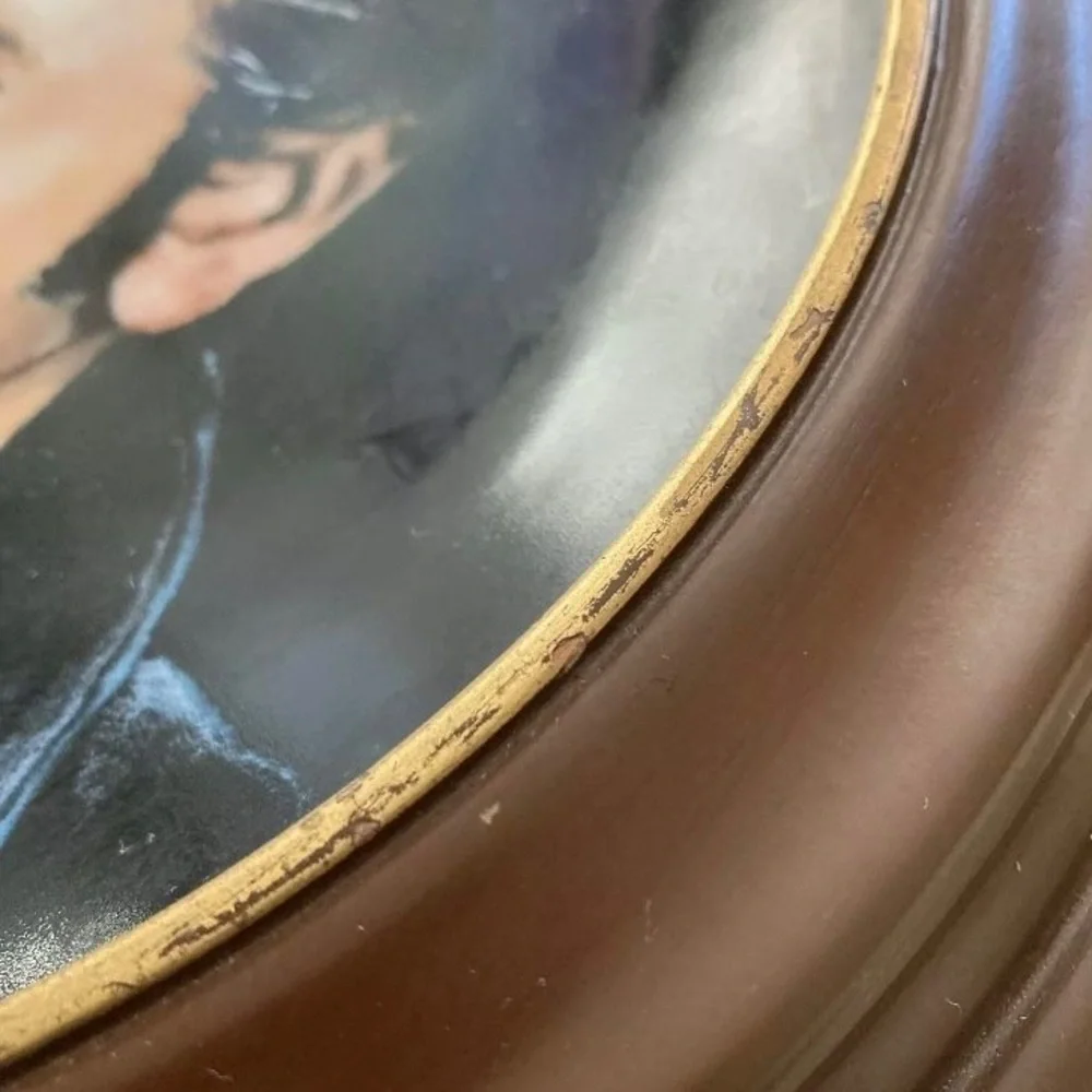 Vintage 1991 Elvis Presley Limited Edition Collectible Framed Porcelain Plate